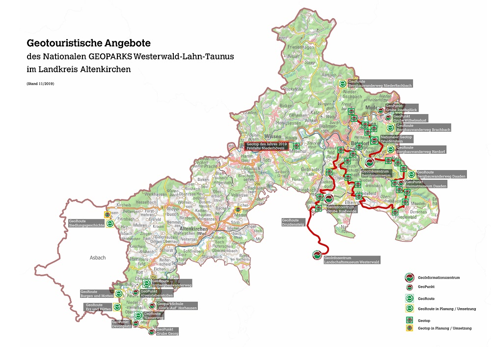 Rund 3800 Quadratkilometer gro ist der Geopark Westerwald-Lahn-Taunus. Der Kreis Altenkirchen gehrt zu den Grndungsmitgliedern. Der Park ist seit dem 8. November 2012 zertifiziert. (Foto: Geopark)