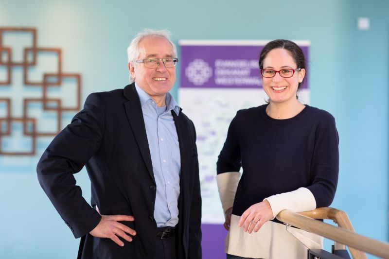 Nadine Bongard und Wilfried Kehr werden knftig zusammen die Fachstelle fr Gesellschaftliche Verantwortung im Evangelischen Dekanat Westerwald bernehmen. Foto: Peter Bongard

