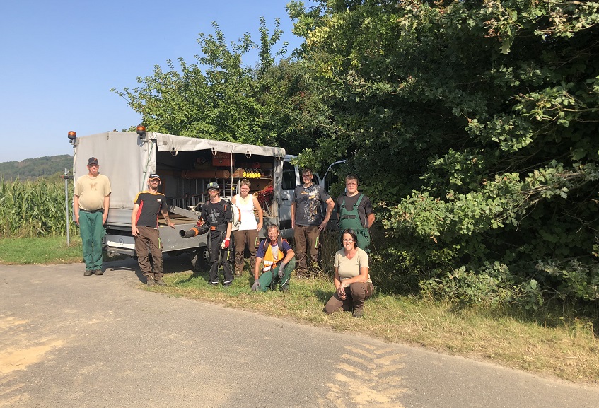 Die Grngruppe aus Steckenstein in Pracht im Einsatz 