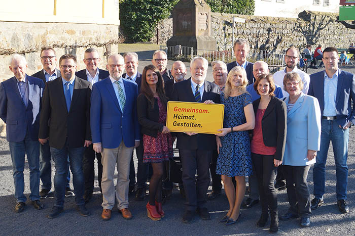 Die Kandidatinnen und Kandidaten der CDU Unkel fr den Stadtrat wollen Gemeinsam. Heimat. Gestalten. Foto: CDU