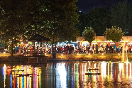 Das traditionelle Hanwerther Hafenfest mit Lichterglanz findet am 3. und 4. August am Angelweiher in Mudenbach statt. (Foto Peter Seibert)