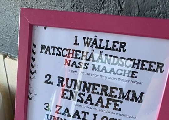 Westerwlder Handhygiene: Patschehndscheer nass maache