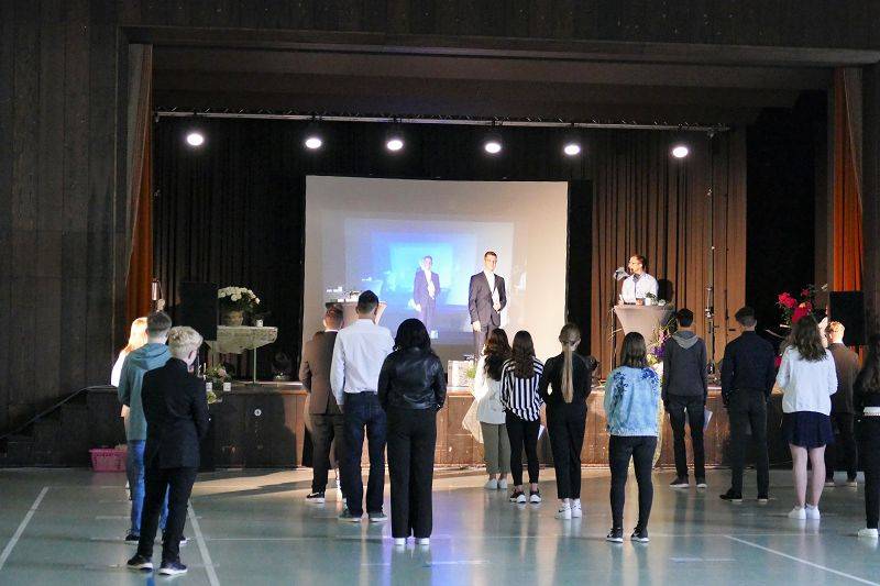 Livestream-Feier zum Schulabgang an der IGS Betzdorf-Kirchen (Fotos: ma)