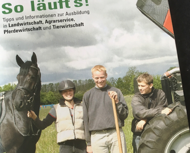 So luft`s. Tipps und Informationen der IG BAU zur Ausbildung in Landwirtschaft, Agrarservice, Pferdewirtschaft und Tierwirtschaft. Foto: IG BAU