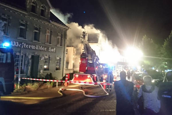 Grobrand in Herschbach  ein Toter