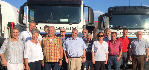 SPD-Landtagsabgeordneter Heijo Hfer (rechts) sowie Mitglieder der SPD aus dem Altenkirchener Stadt- und Verbandsgemeinderat trafen sich bei der Bellersheim Unternehmensgruppe in Neitersen zum allgemeinen Gedankenaustausch. (Foto: Veranstalter)