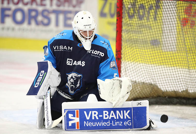 Ruhender Pol im EHC-Kasten: Justin Schrrs bewies auch in Belgien seine Klasse. Foto: Verein