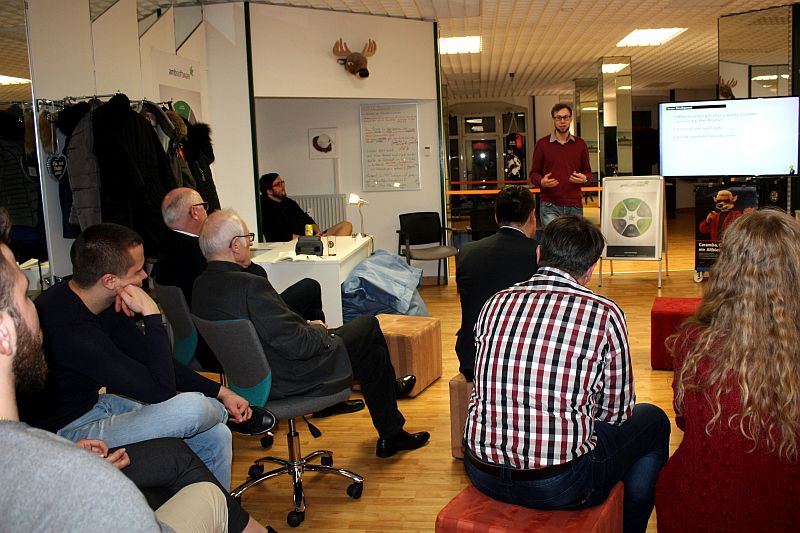 Beim 8. WW Lab Grndertalk sprach Janosch Maier vom Startup Crashtest Security ber IT-Sicherheit Foto: jkh