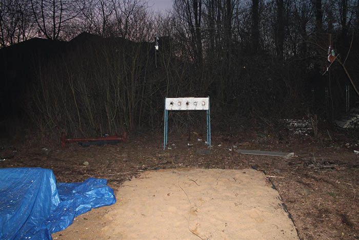 Der illegale Schiestand. Foto: Polizei