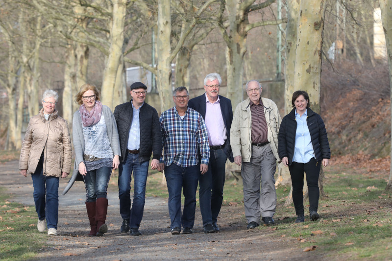 Von links: Ute Heinrichs, Silvia Nussbaum, Lars Ebert, Frank Driesch,
Karl-Josef Heinrichs, Herbert Woidtke, Jutta Ebert. Foto: FWG Neuwied
