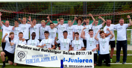 Der Aufstieg stand schon fest, jetzt folgte der Meistertitel gegen Eisbachtal: Die B-Jugend der JSG Wisserland ist Meister der Bezirksliga Ost. (Foto: JSG Wisserland)  