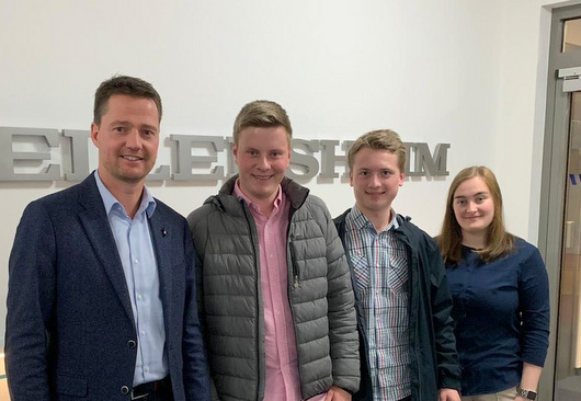 Im Gesprch zu aktuellen Themen der Region: (von links) Thomas Bellersheim, Christian Behler, Marlon Kowalski und Angelina Steffens. (Foto Junge Union). 