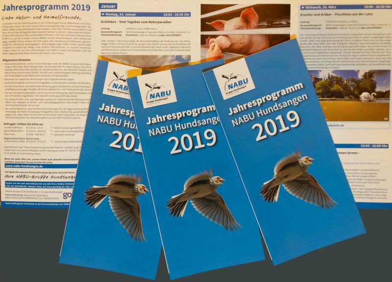 Jahresprogramm 2019 des NABU Hundsangen ist erschienen