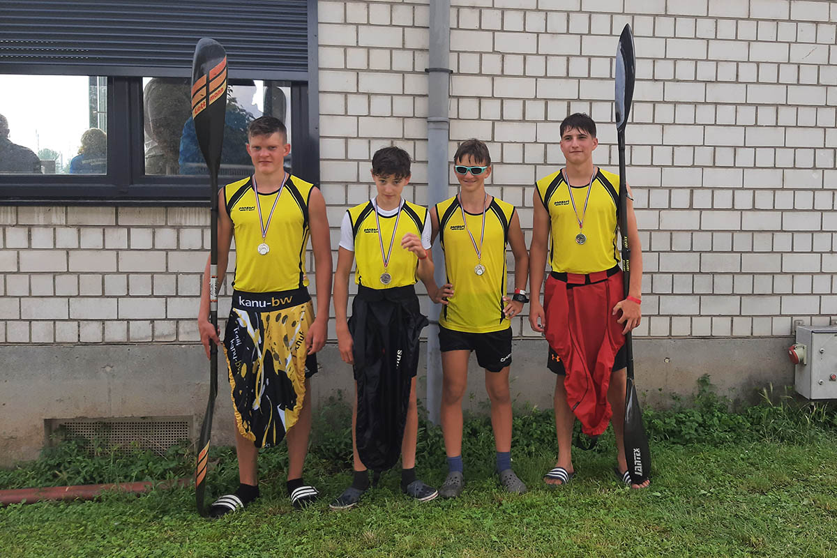 2. Platz imK4 5000m fr v.l.n.r: Jaron Schulz, Rasmus Schwandt, Julian Kaske und Marvin Klesing. Foto: Verein