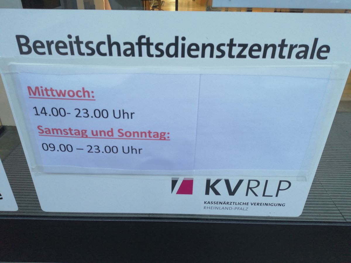 Die Bereitschaftsdienstzentrale im DRK-Krankenhaus Altenkirchen ist im Vergleich zu frher in der Woche nur noch wenige Stunden geffnet. (Foto: vh)
