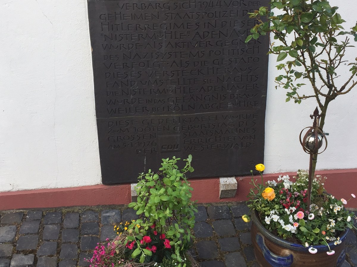 Adenauer-Gedenkst�tte an der Nisterm�hle in Hachenburg (Foto: Karl-Heinz Boll)
