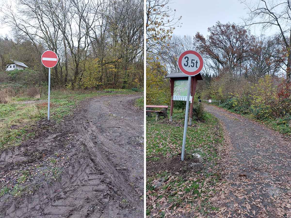 Schden an den Wegen. (Foto: Gemeindeverwaltung Caan)