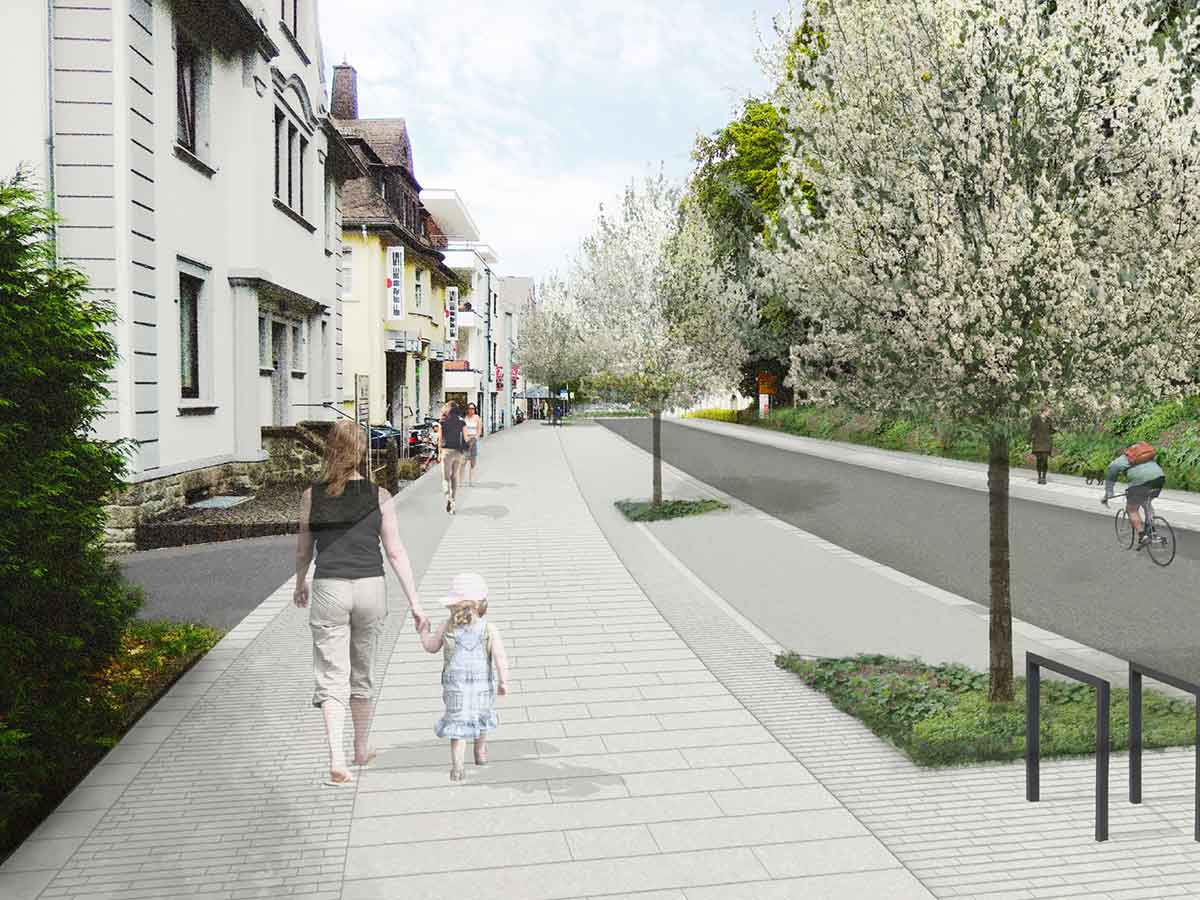 Neugestaltung der Bahnhofstrae in Montabaur: Baubeginn am 31. Januar