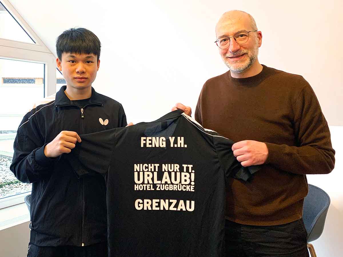 Feng Yi-Shin und Olaf Gstettner. (Foto: TTC Zugbrcke)