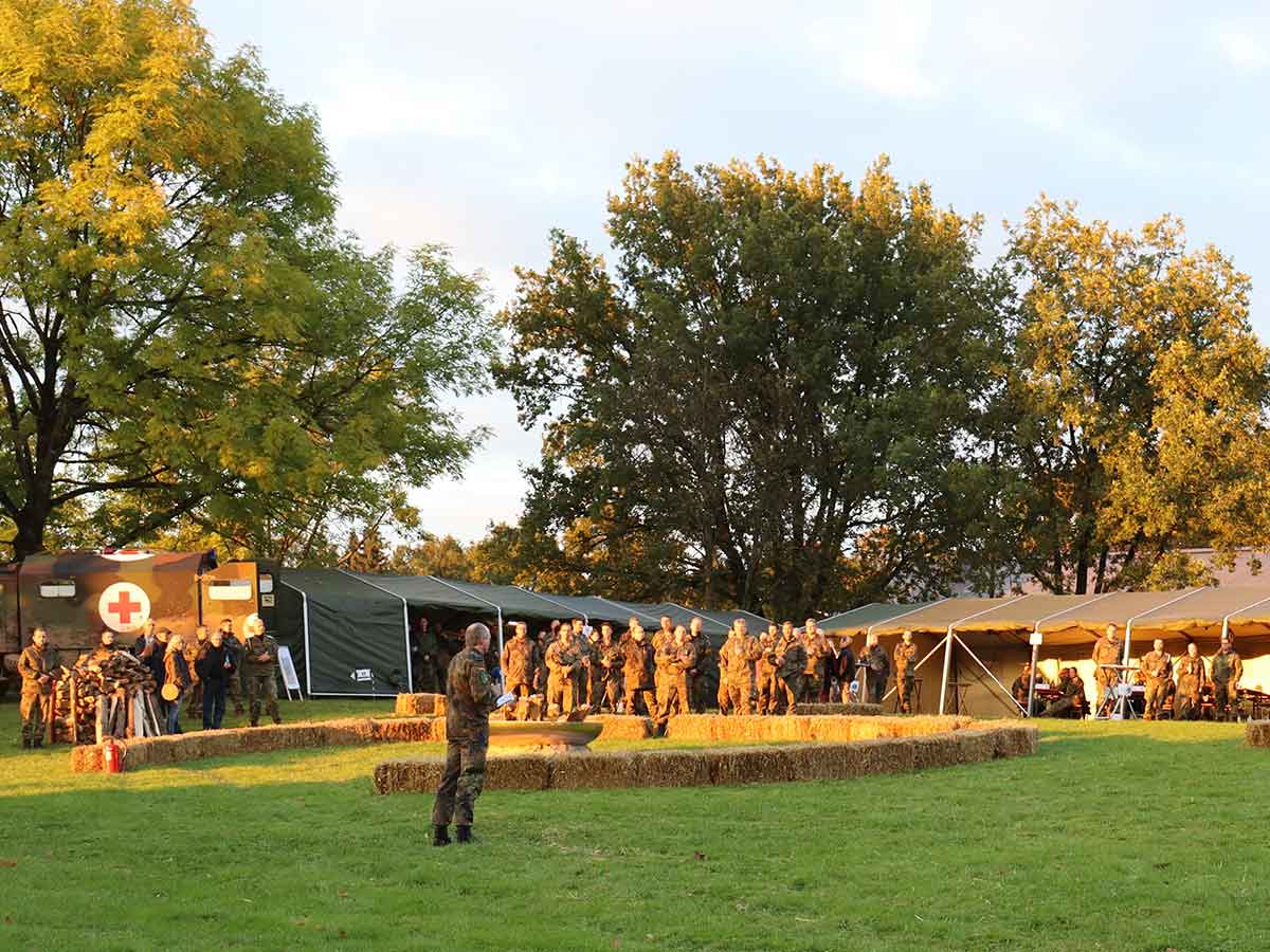 Das Sanittsregiment 2 beim Regimentsbiwak. (Foto: Sanittsregiment 2)