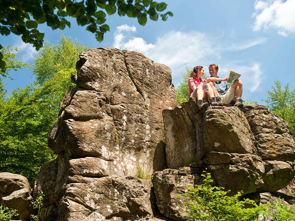 Das Naturdenkmal "Groer Wolfstein". (Foto: Dominik Ketz)