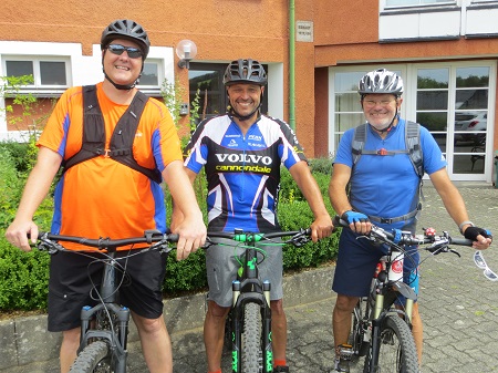 Garanten fr abwechslungsreiche Radtouren: die KuV-Radfhrer Philipp Bellinger,Thomas Schneider und Georg Ehl. (Foto: Verein)