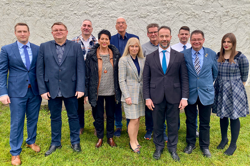 Von links: Ren Bringezu, Harald Zobel, Norbert Diek, Ute Kutscher (Rechnungsprferin), Klaus Rainer Koch, Gerlinde Seidel, Hans-Dieter Funk, Dr. Jan Bollinger, Nick Baltrock, Joachim Hoppen, Natalie Bleck. Foto: AfD