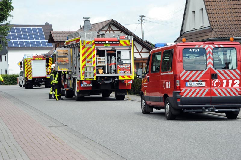 Feuerwehreinsatz in Pleckhausen (Fotos: kkö)
