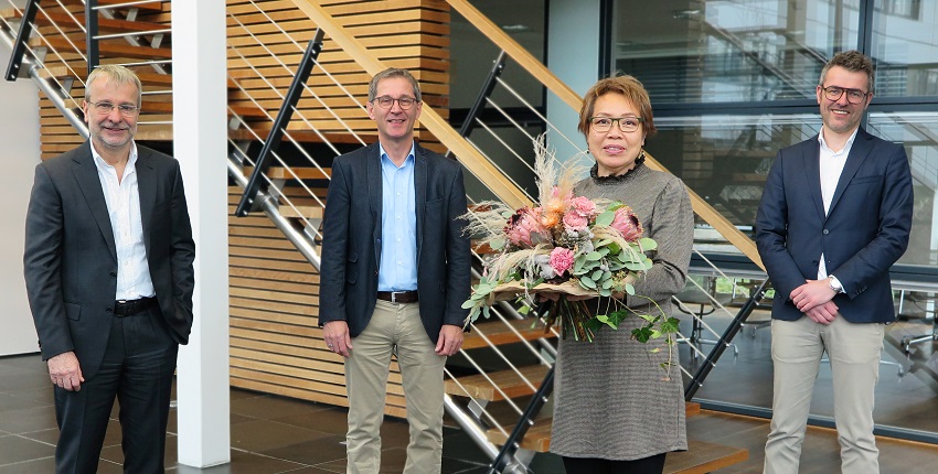 v.l.: Stefan Kleusberg, Valentin Hof, Marie Bogart, Andre Triphaus-Woltermann (Foto: Kleusberg)