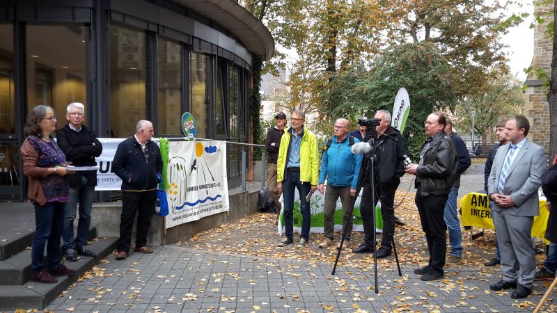 Erffnungsreden fr die Klimatour in Neuwied. Fotos: privat