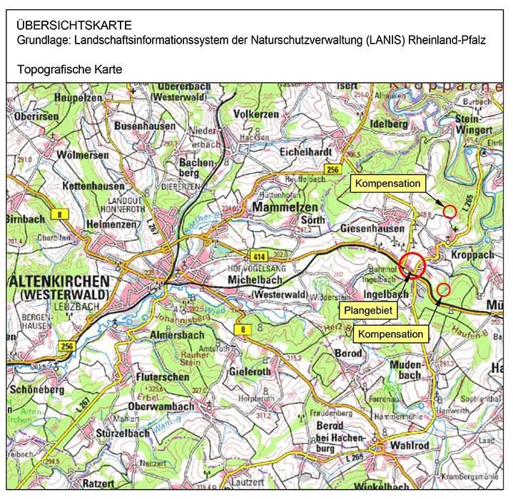 Planungsgebiet. Plan: Ortsgemeinde