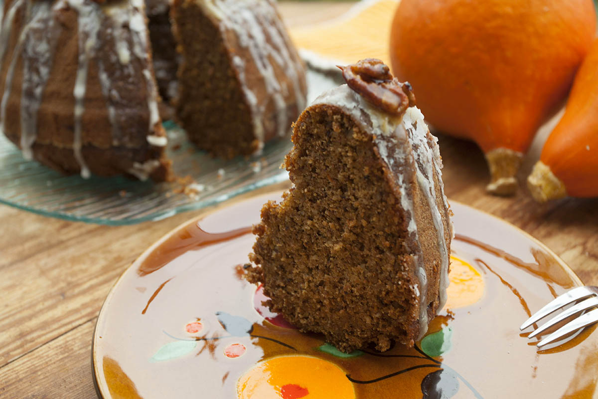 Westerwlder Rezepte - Krbiskuchen mit kandierten Walnssen