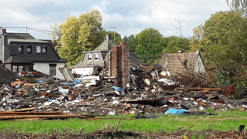 Das Kupferhaus nach dem Abriss. Foto: Die Grnen