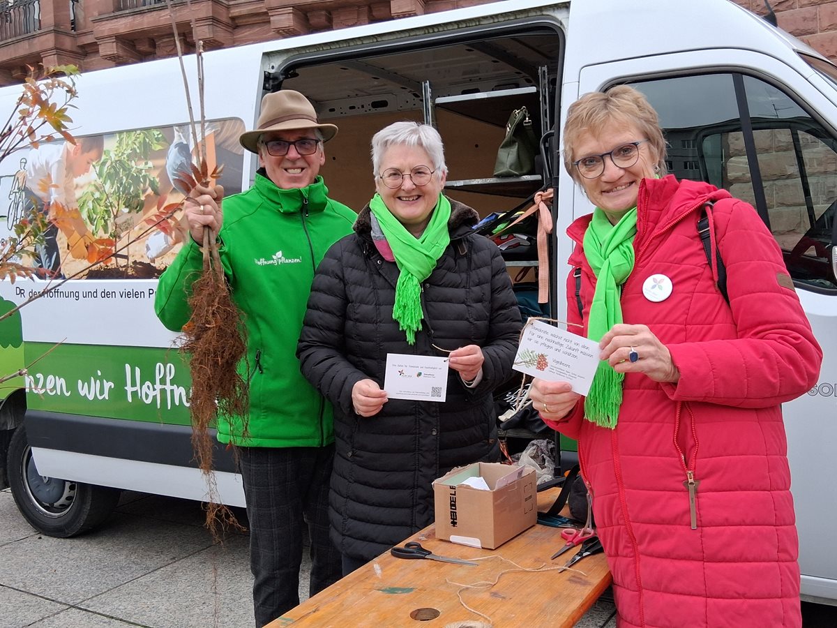 Aktion der LandFrauen "Frischer Wind" in Mainz: Demokratie hegen, nachhaltige Zukunft ernten