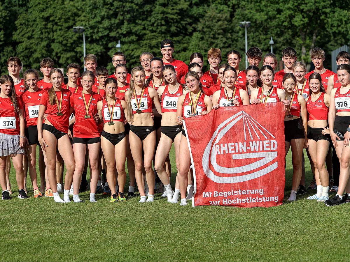 Die erfolgreichen Athleten der LG Rhein-Wied nach dem Wettkampf. (Foto: Verein)