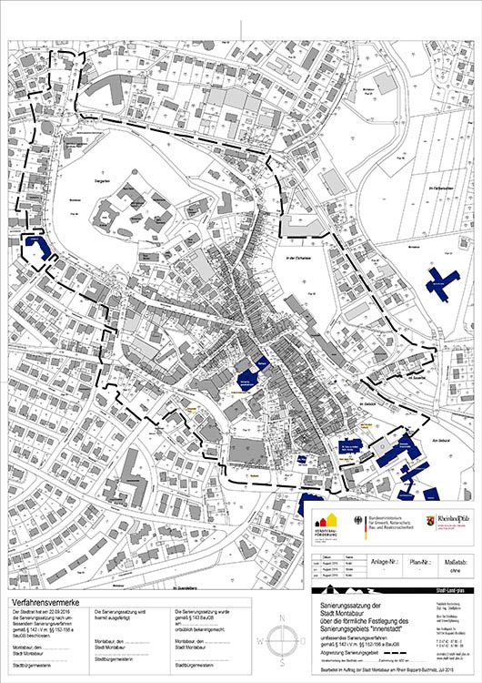 Die Karte zeigt das neue Sanierungsgebiet im Detail. Foto: VG-Verwaltung Montabaur