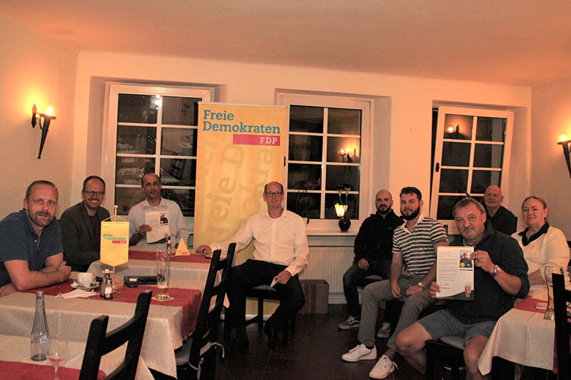 Der Liberale Stammtisch September im Restaurant Am Strnzerbrunnen, Linz. Foto: FDP 