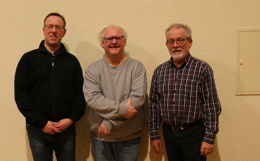 Die Neuvorstnde Dirk Frh und Johannes Rondorf (v.l.) mit dem 1. Vorsitzenden Konstantin Rzel. (Foto: Verein)