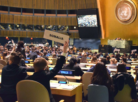 Die Siegener Delegierten vertraten bei der NMUN in New York die Bundesrepublik Somalia. (Foto: Uni Siegen)