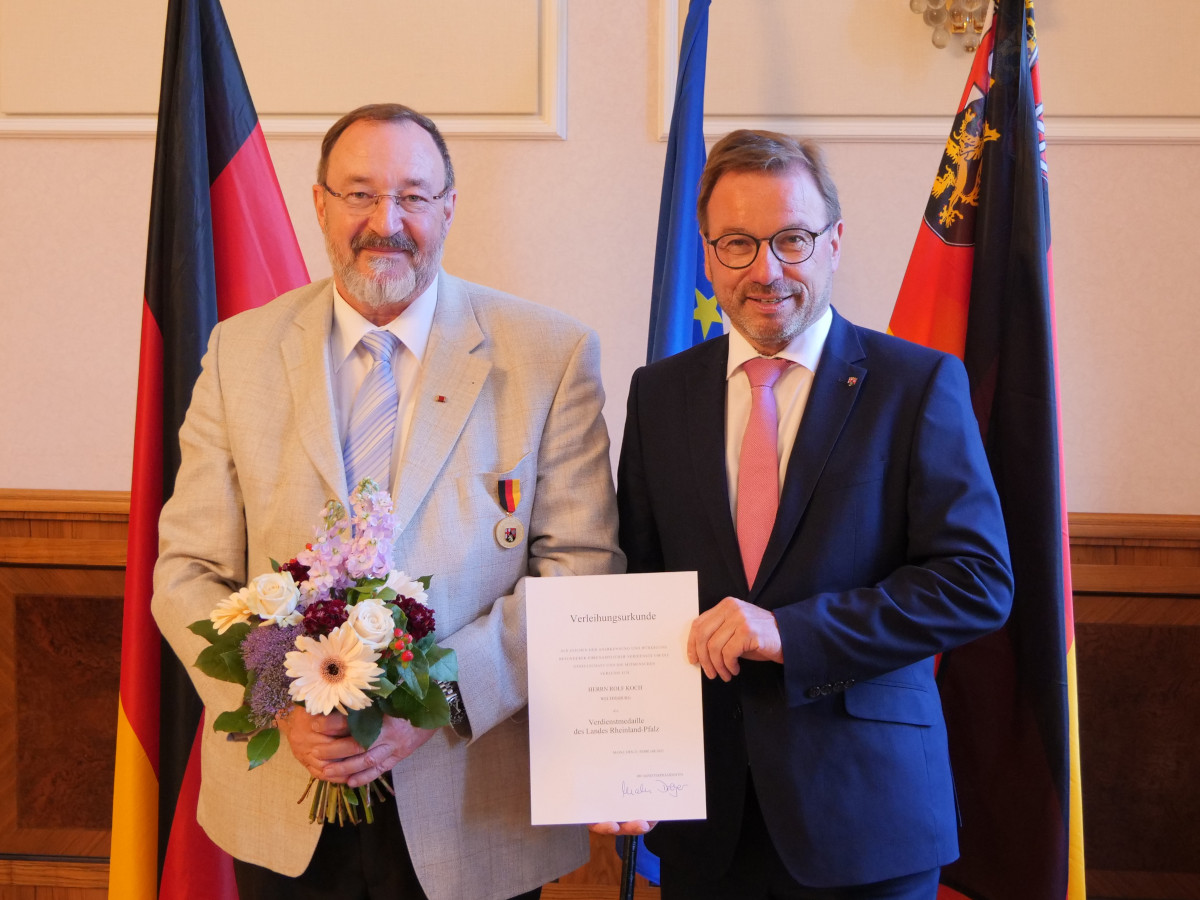 Rolf Koch (links) und Prsident Wolfgang Treis. (Foto: SGD Nord)