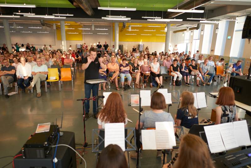 Marienstatter Musiker läuteten die Sommerferien mit einem schwungvollem Konzert ein. Foto: Privat