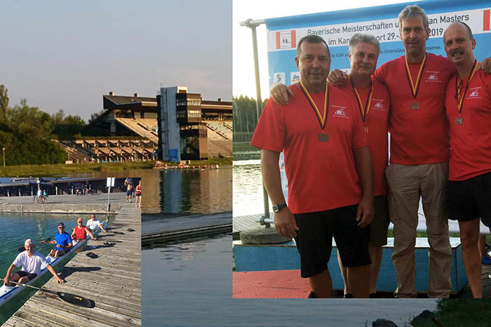 Bild zeigt die beiden Neuwieder Kanuten, Klaus Rmer und Roland Schulz (2. und 3. von links) nach dem Gewinn der Bronzemedaille. Foto: privat