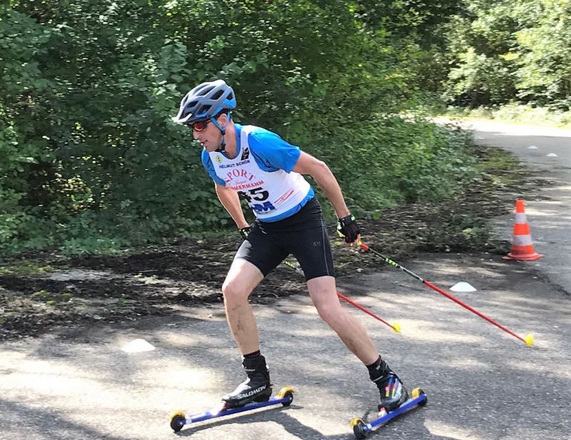 Matthias Wiederstein beim Rollski-Skating-Cup in Speyer Foto: Veranstalter