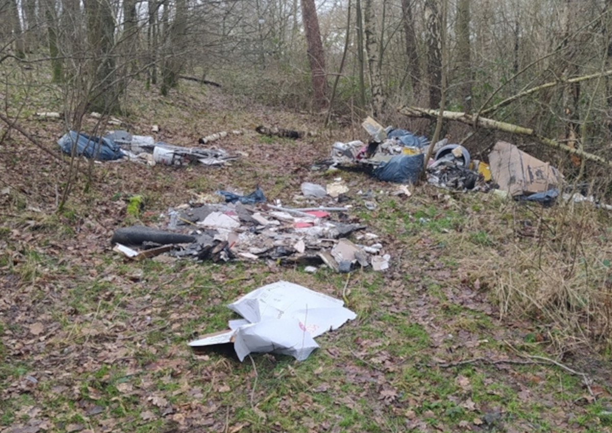 Dank Ermittlungserfolg musste dieser wild abgelagerte Mll nicht auf Kosten der Steuerzahler entsorgt werden.(Kreisverwaltung / Karsten Kaiser)