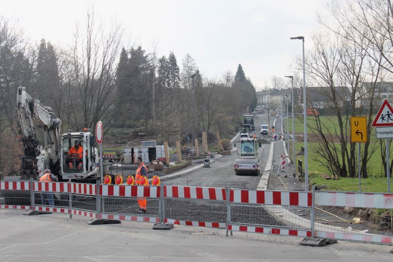 Bauarbeiten in der Albertstrae sind in den letzten Zgen 