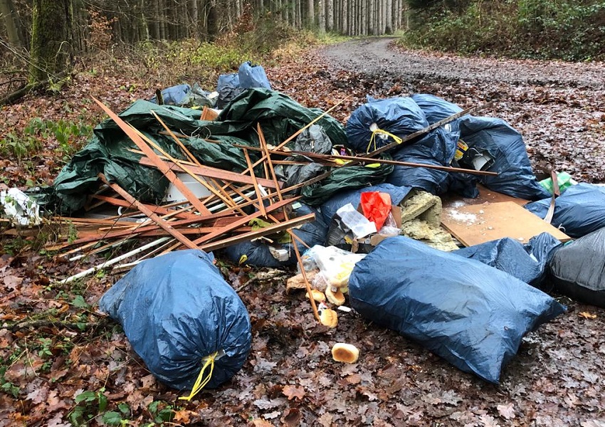 Wieder einmal Mll im Prachter Wald entsorgt