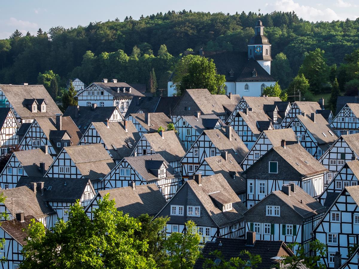 Mit dem Blick auf den "Alten Flecken" beginnt die Naturparkfhrung (Foto: Klaus-Peter Kappest, TVSW).  