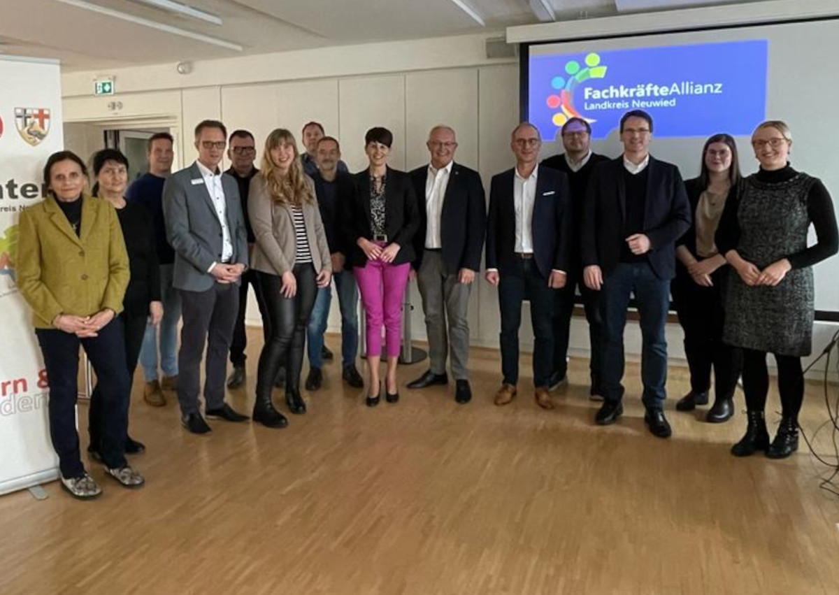 Fachkrfteallianz Neuwied wirbt fr die 3. Neuwieder Ausbildungsmesse und den Job-Turbo fr geflchtete Menschen. (Foto: Stadtverwaltung Neuwied)