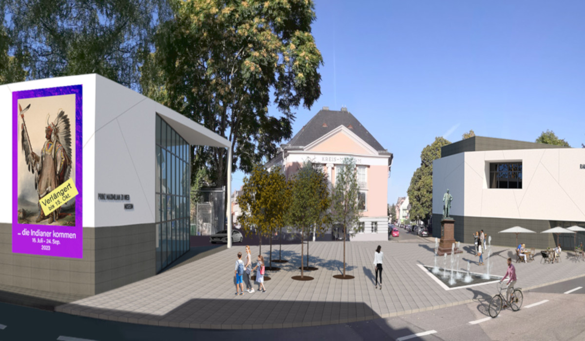 So knnte der Museumsplatz 3.0 nach einer Visualisierung von Architekt Ralph Schulte aussehen. (Bild: Kreisverwaltung Neuwied)