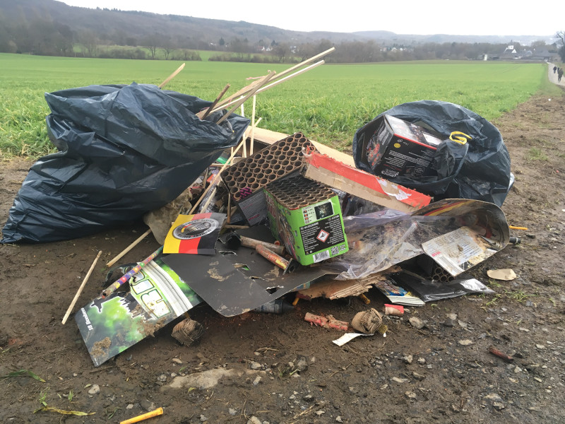 Die Gladbacher Pfadfinder zogen gegen den Silvester-Mll zu Felde. Foto: Privat